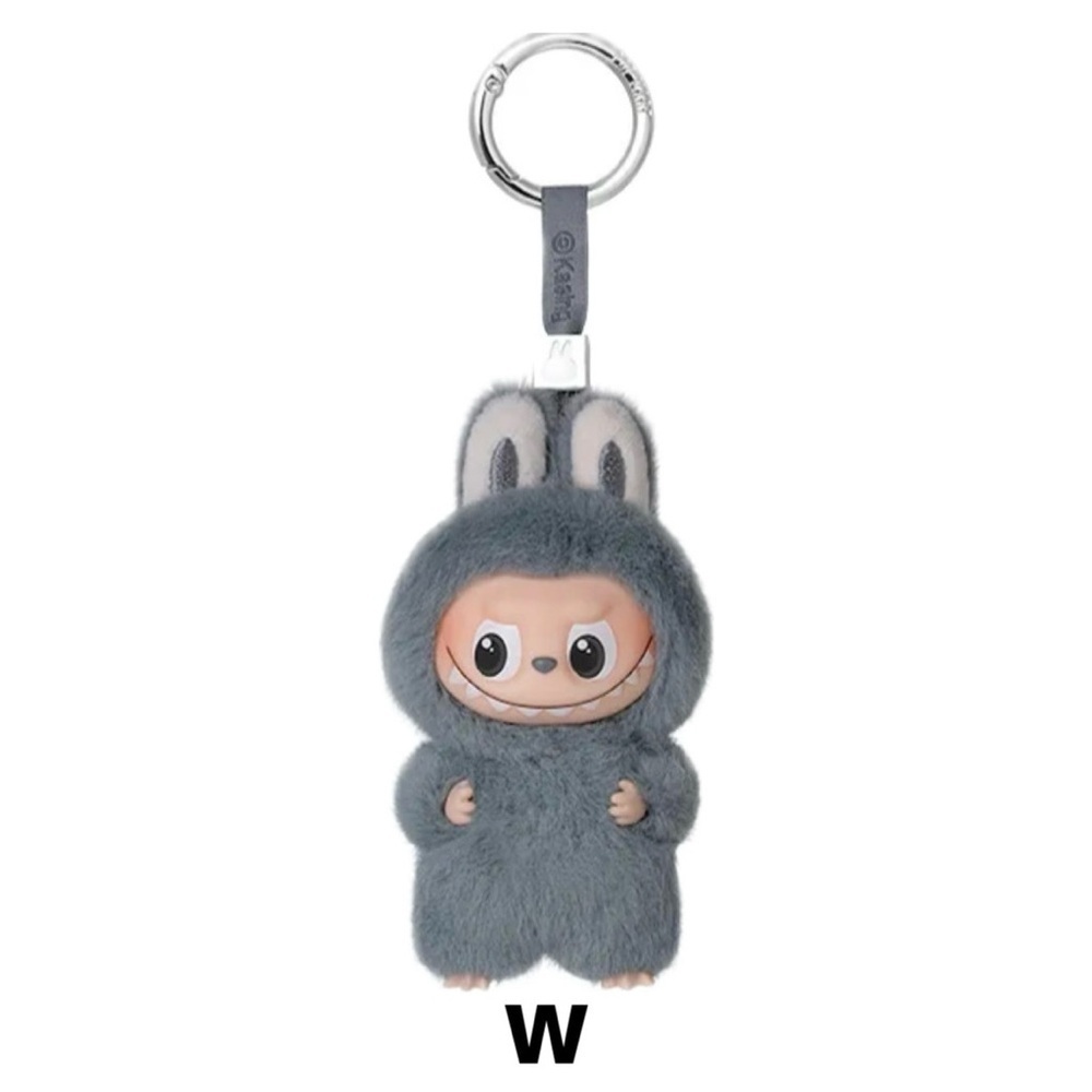 [NEW] POP MART Mini Labubu Pin for Love Vinyl Plush Pendant (N-Z) - W Gray